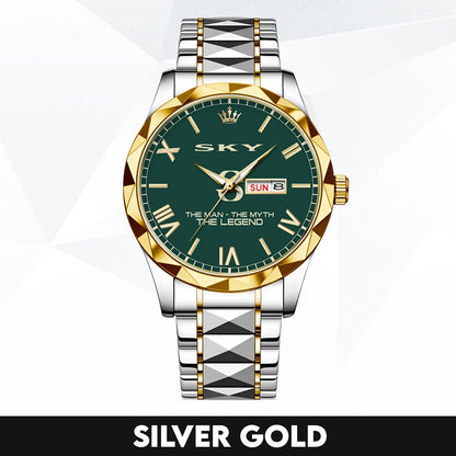 The Man The Myth The Legend Gold & Green Watch SKY M1-W32