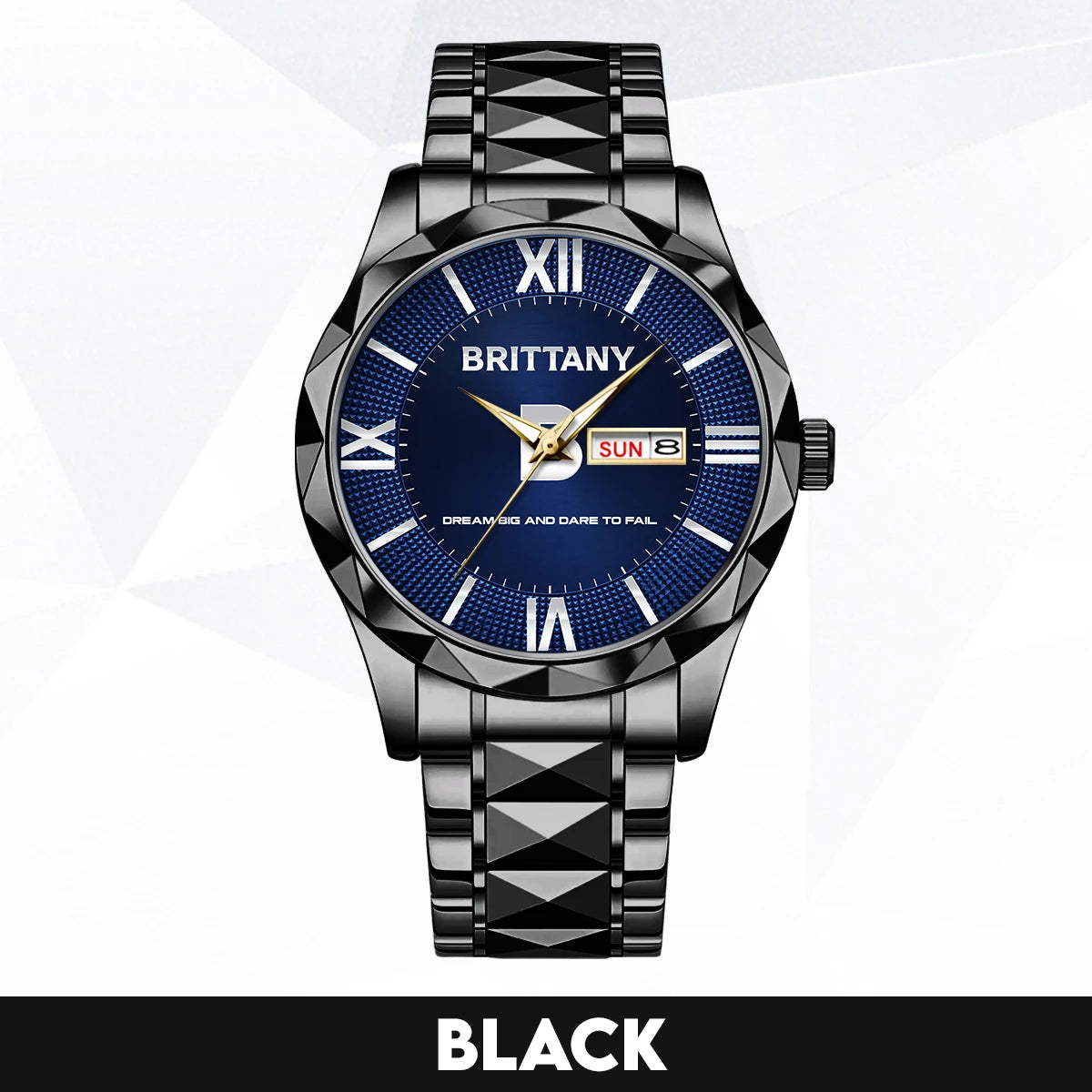 Blue & Silver Watch Dream Big and Dare to Fail BRITTANY M1-W36