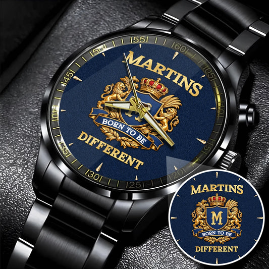 Personalized Born to Be Different Gold Logo Blue Watch MARTINS M1-W25