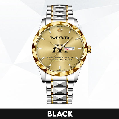 No Struggle No Strength Luxury Gold Watch MAR M1-W27