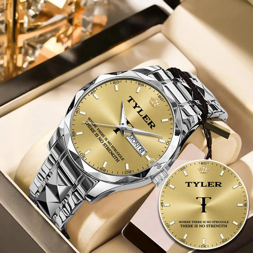 No Struggle No Strength Luxury Gold Watch TYLER M1-W27