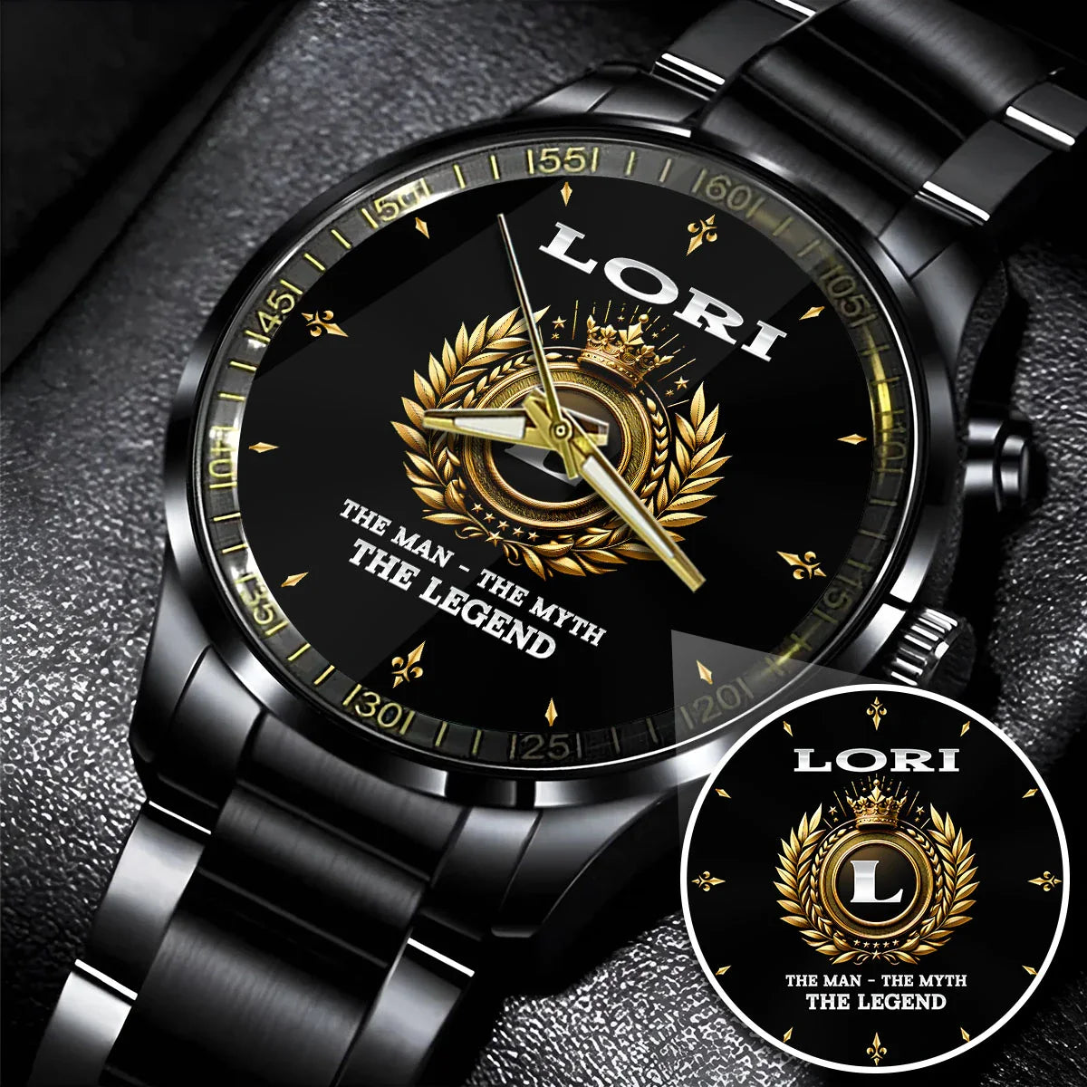 The Man The Myth The Legend Olive Crown Watch LORI M1-W5