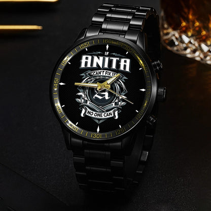 ANITA 13K1-447 – Personalized Name Watch “If Can’t Fix It, No One Can”