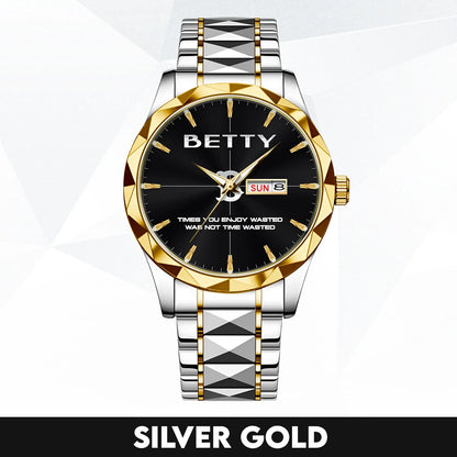 Gold & Black Watch Time You Enjoy Wasting Was Not Time Wasted BETTY M1-W35