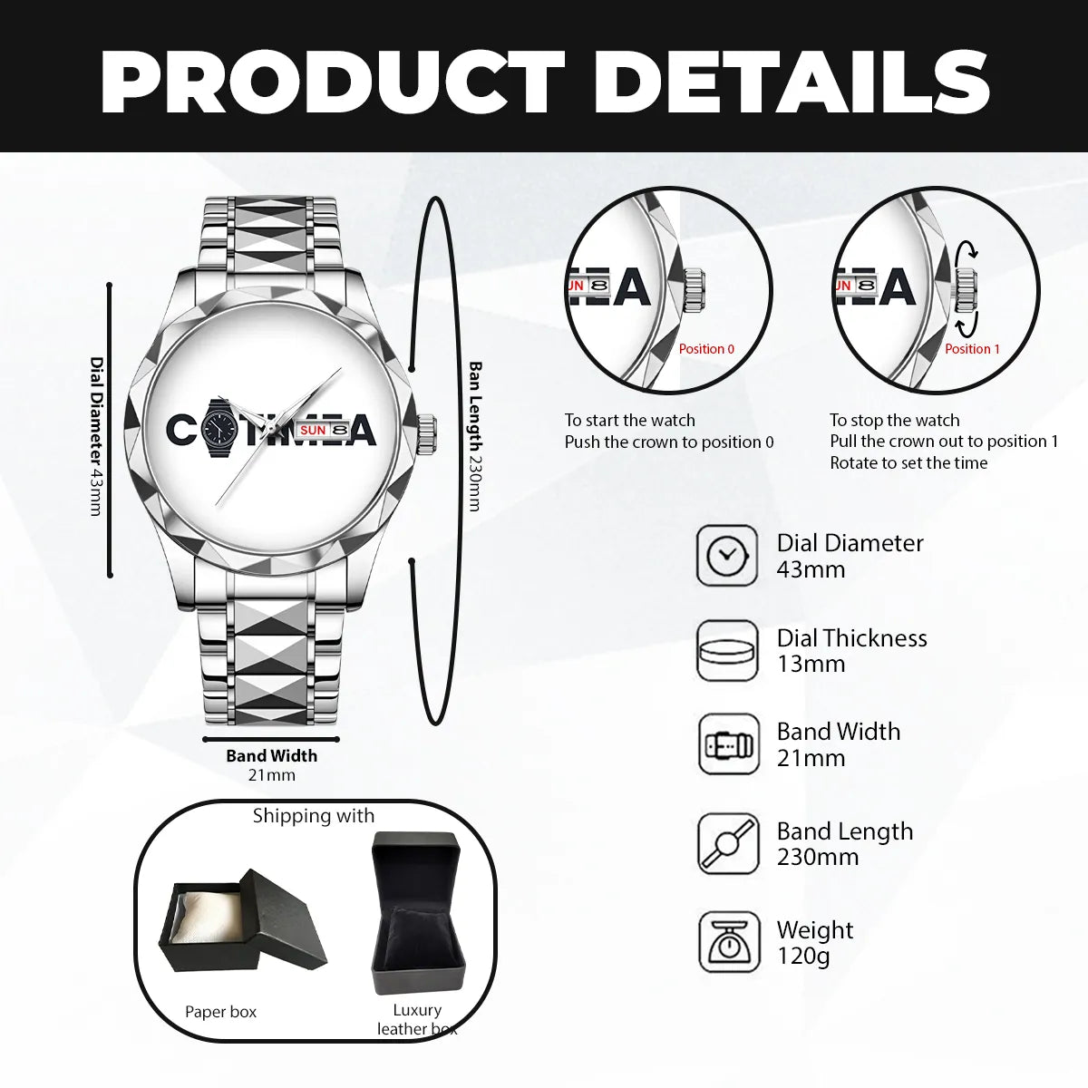 MOORE 13K1-438 Luxury Alloy-Men Watch, Personalized Premium Gift for Anniversary