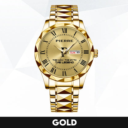 The Man The Myth The Legend Gold Watch PIERRE M1-W37