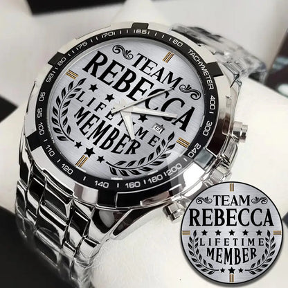 REBECCA 13K1-437 Alloy-Quatz-Men Watch, Personalized Premium Gift for Anniversary