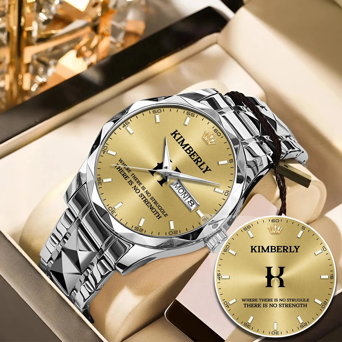 No Struggle No Strength Luxury Gold Watch KIMBERLY M1-W27