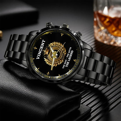 The Man The Myth The Legend Olive Crown Watch VINCENT M1-W5