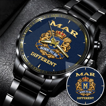Personalized Born to Be Different Gold Logo Blue Watch MAR M1-W25