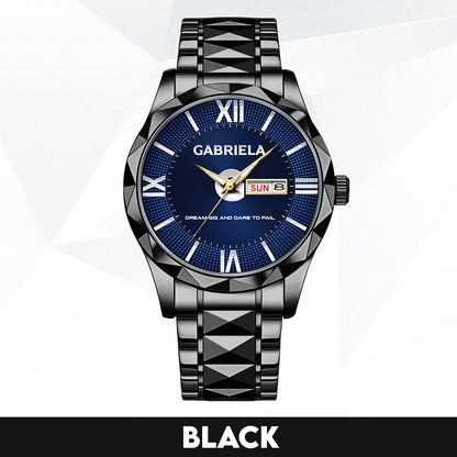 Blue & Silver Watch Dream Big and Dare to Fail GABRIELA M1-W36