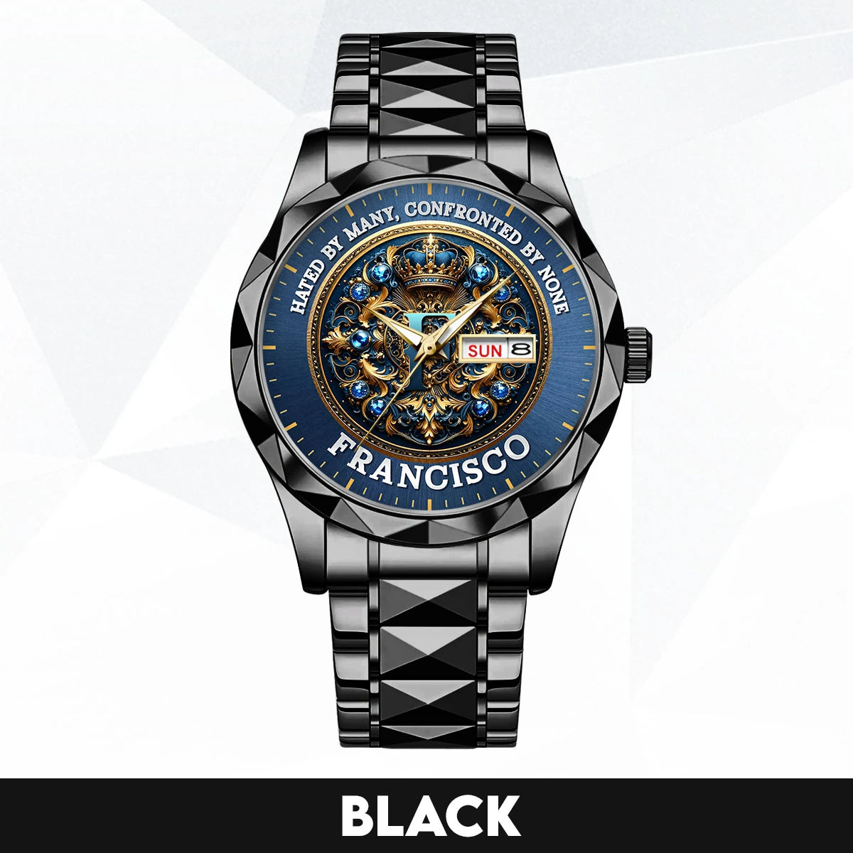Hated By Many Confronted By None Golden Blue Watch FRANCISCO M1-W15