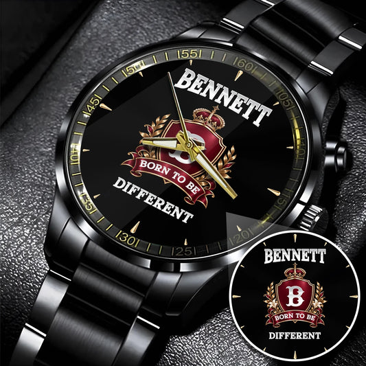 Personalized Born to Be Different Burgundy Crest Watch BENNETT M1-W24