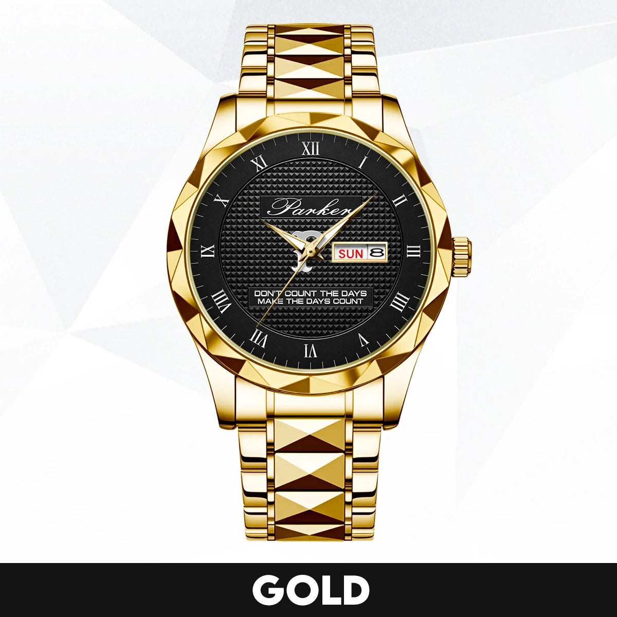Silver & Black Watch Make the Days Count PARKER M1-W34
