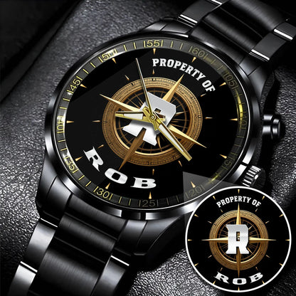Property Of Your Name Compass Watch ROB M1-W18