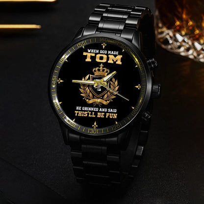 God Made Your Name Custom Watch TOM M1-W12
