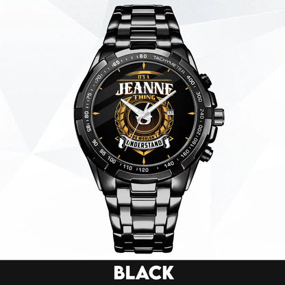 JEANNE 13K2-434 Alloy-Quatz-Men Watch, Personalized Premium Gift for Anniversary