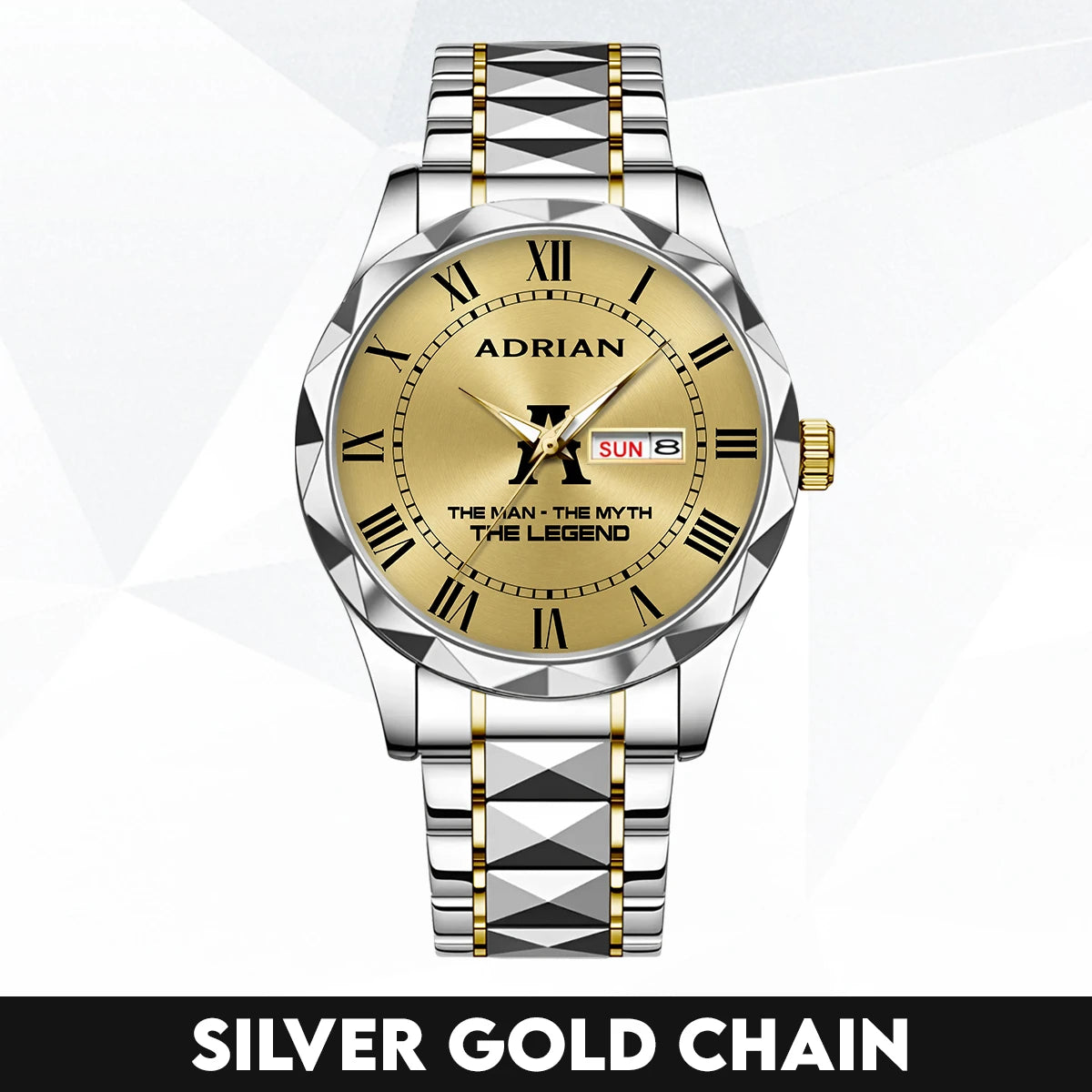 The Man The Myth The Legend Gold Watch ADRIAN M1-W37