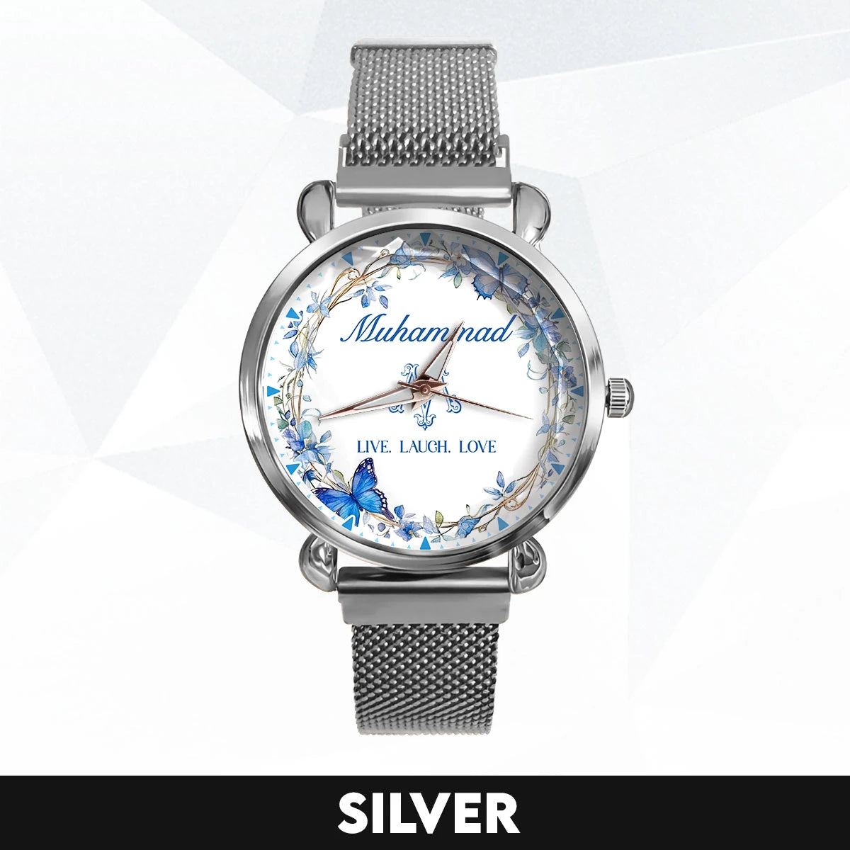 Live Laugh Love Blue Wreath Watch MUHAMMAD M1-W9