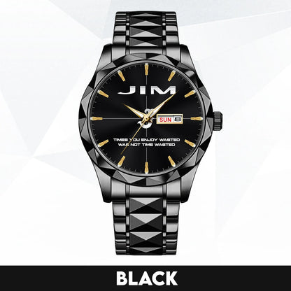 Gold & Black Watch Time You Enjoy Wasting Was Not Time Wasted JIM M1-W35