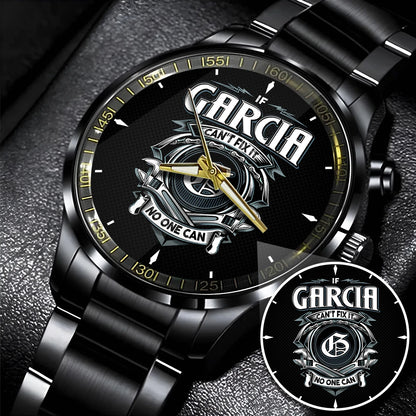 GARCIA 13K1-447 – Personalized Name Watch “If Can’t Fix It, No One Can”
