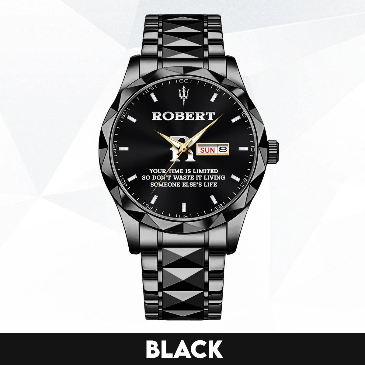 Your Time Is Limited Don't Waste It Living Someone Else's Life Silver Watch ROBERT M1-W30