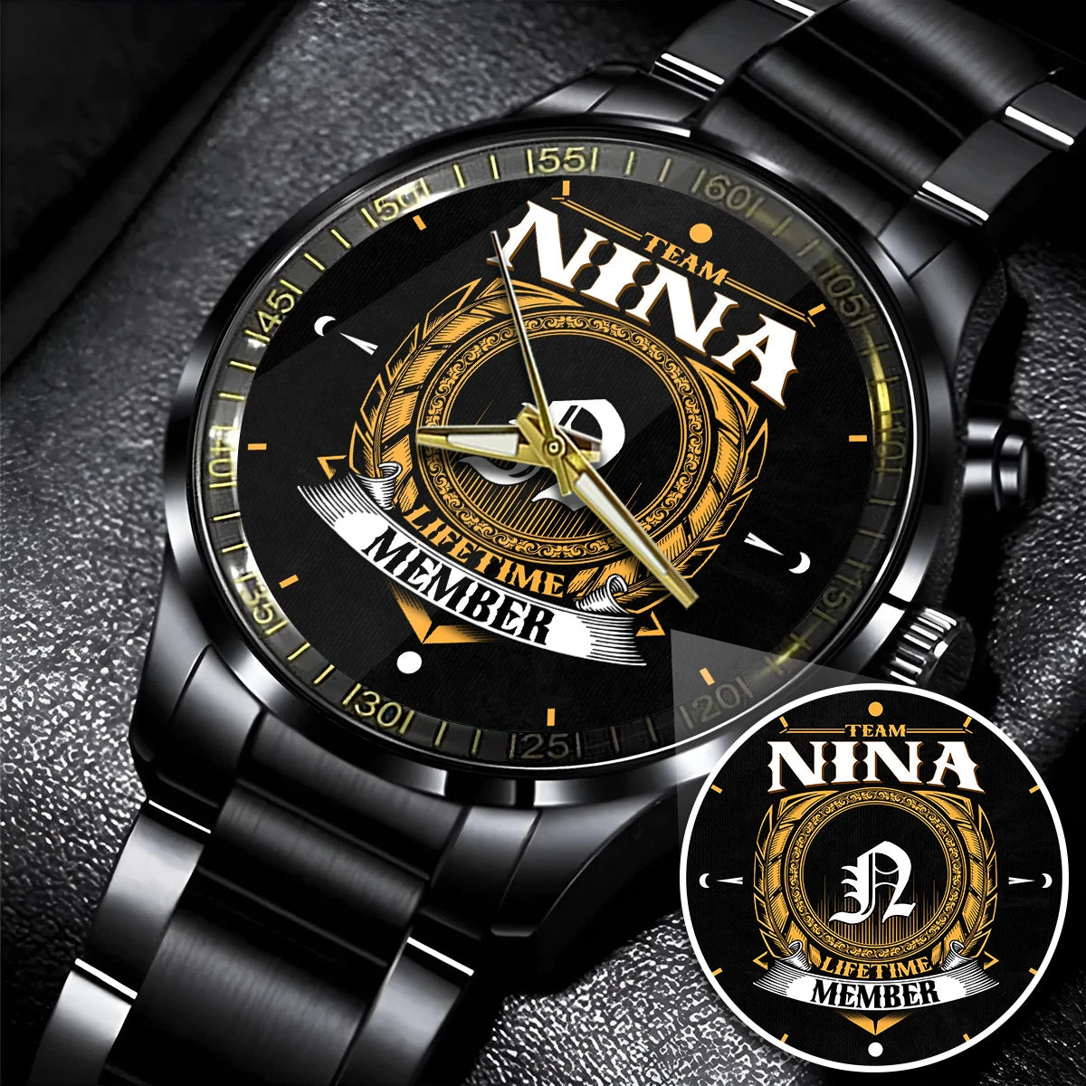 NINA 13K1-445 Personalized Watch, Premium Gift for Anniversary