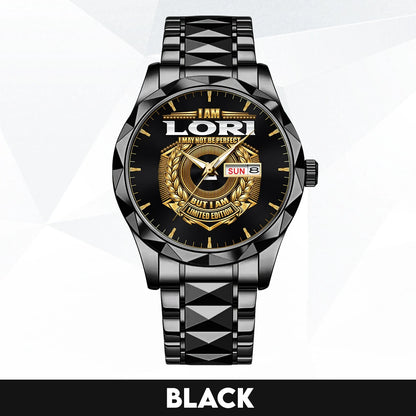 I Am Name I May Not Be Perfect Gold Watch LORI M1-W41