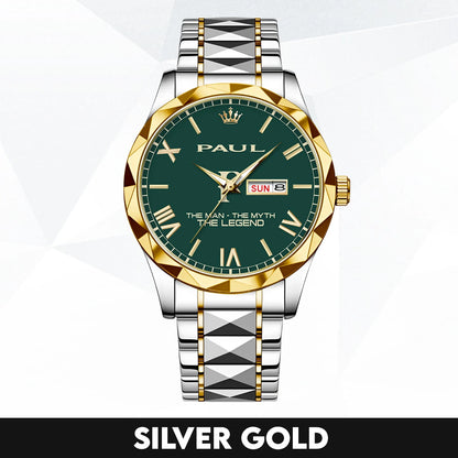 The Man The Myth The Legend Gold & Green Watch PAUL M1-W32