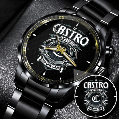 CASTRO 13K1-447 – Personalized Name Watch “If Can’t Fix It, No One Can”