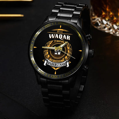 WAQAR 13K9-434 Personalized Watch, Premium Gift for Anniversary