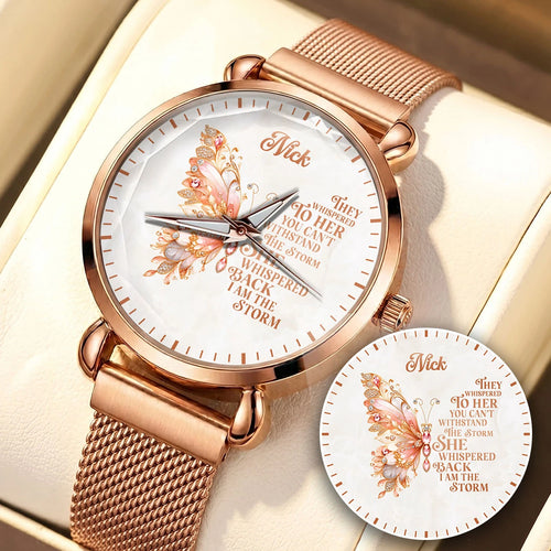 They Whisper To Her You Can't Withstand The Storm Golden Rose Watch NICK M1-W19