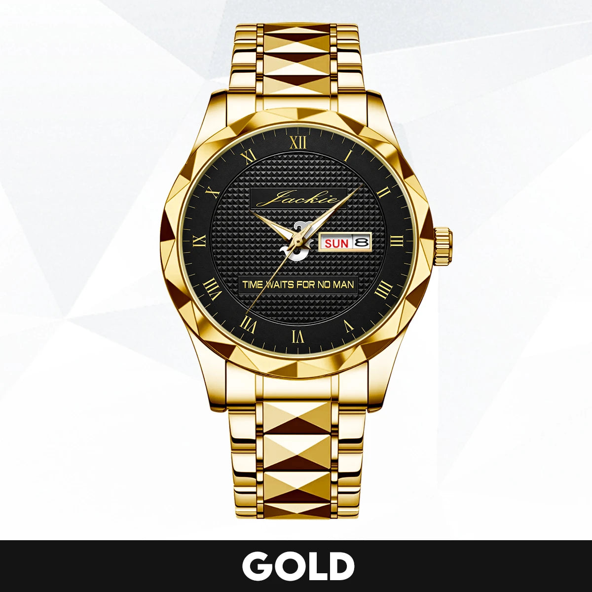 Time Waits for No Man Gold Watch JACKIE M1-W33