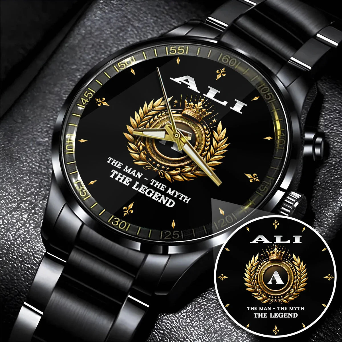 The Man The Myth The Legend Olive Crown Watch ALI M1-W5