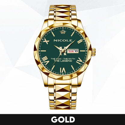 The Man The Myth The Legend Gold & Green Watch NICOLE M1-W32