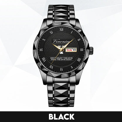 Silver & Black Watch Make the Days Count VERONICA M1-W34