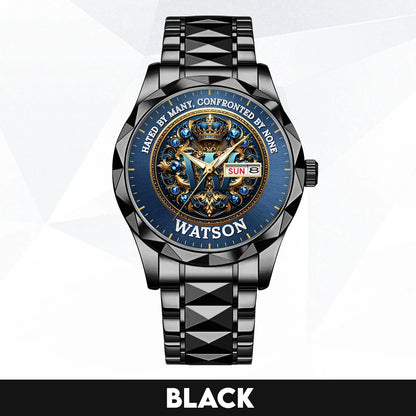 Hated By Many Confronted By None Golden Blue Watch WATSON M1-W15