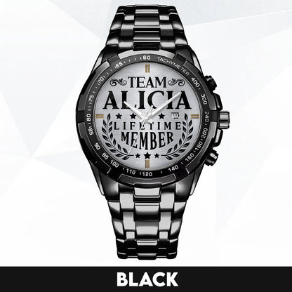 ALICIA 13K1-437 Alloy-Quatz-Men Watch, Personalized Premium Gift for Anniversary