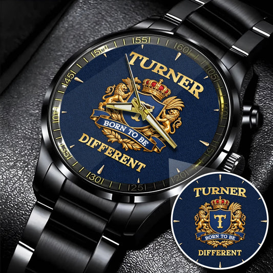 Personalized Born to Be Different Gold Logo Blue Watch TURNER M1-W25