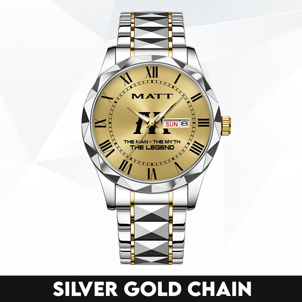 The Man The Myth The Legend Gold Watch MATT M1-W37