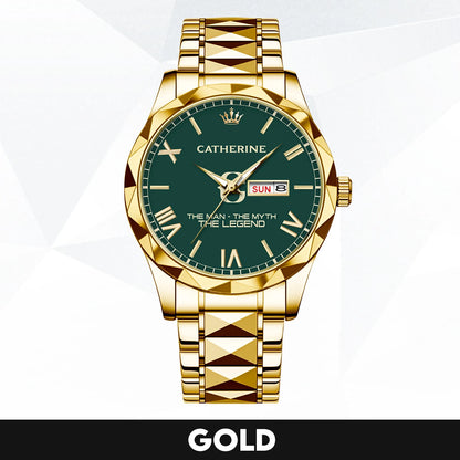 The Man The Myth The Legend Gold & Green Watch CATHERINE M1-W32