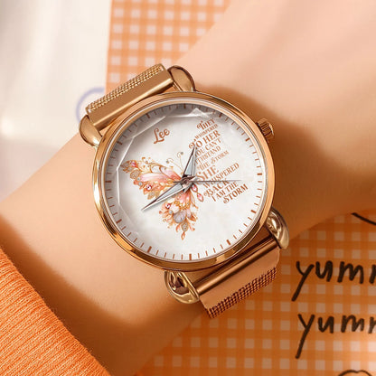 They Whisper To Her You Can't Withstand The Storm Golden Rose Watch LEE M1-W19
