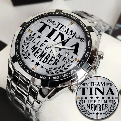 TINA 13K1-437 Alloy-Quatz-Men Watch, Personalized Premium Gift for Anniversary