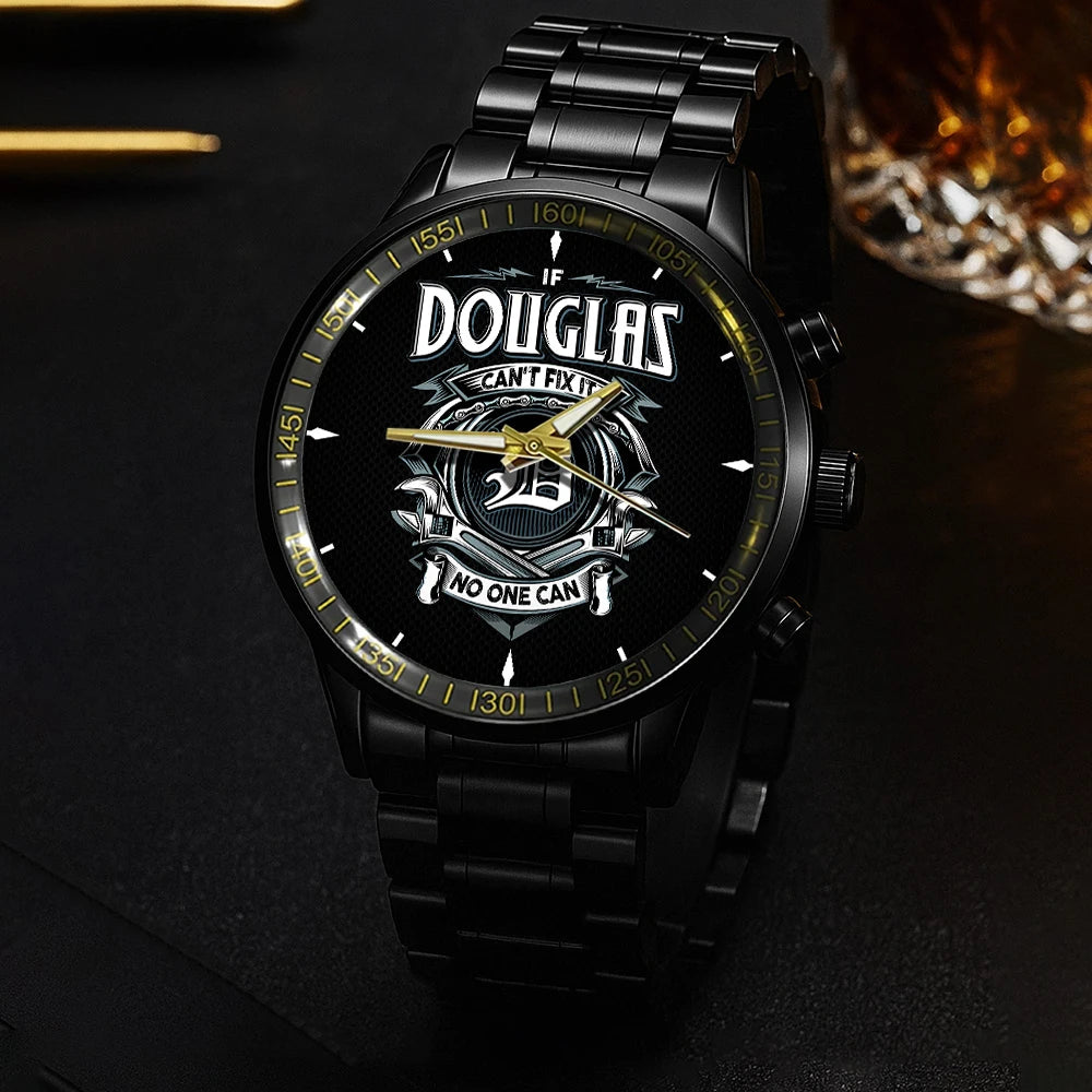 DOUGLAS 13K1-447 – Personalized Name Watch “If Can’t Fix It, No One Can”