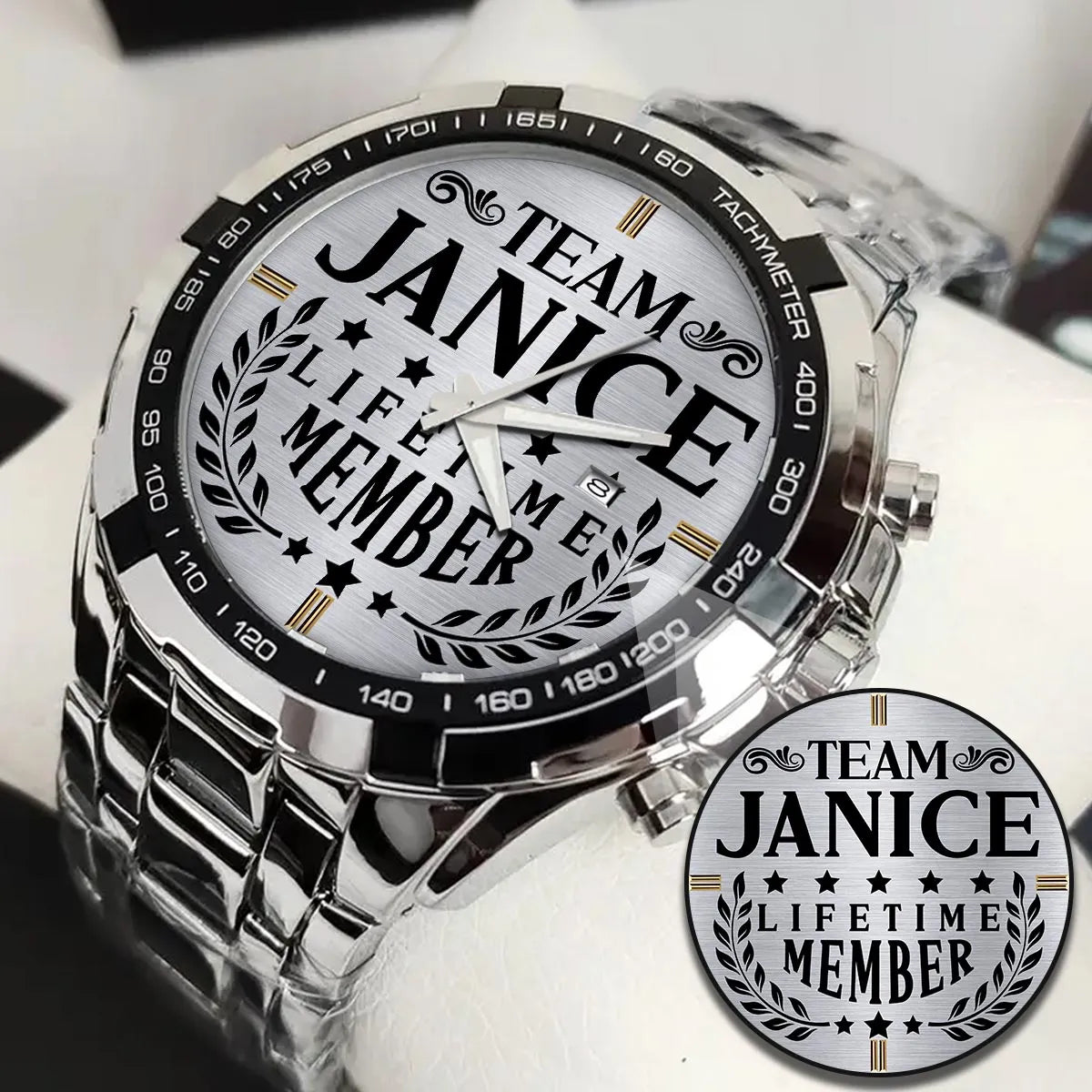 JANICE 13K1-437 Alloy-Quatz-Men Watch, Personalized Premium Gift for Anniversary