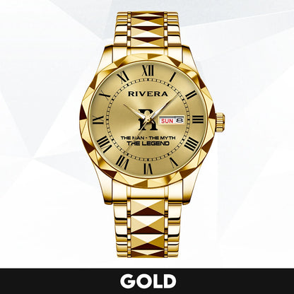 The Man The Myth The Legend Gold Watch RIVERA M1-W37
