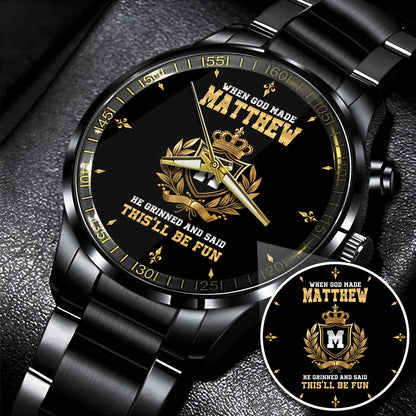 God Made Your Name Custom Watch MATTHEW M1-W12