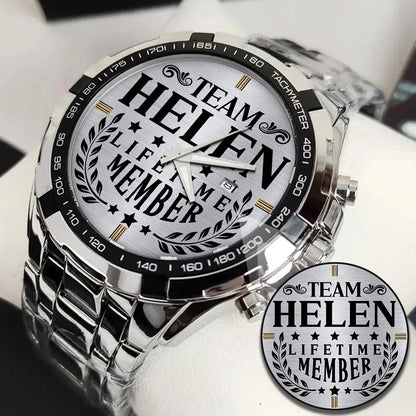 HELEN 13K1-437 Alloy-Quatz-Men Watch, Personalized Premium Gift for Anniversary