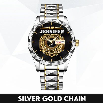 I Am Name I May Not Be Perfect Gold Watch JENNIFER M1-W41