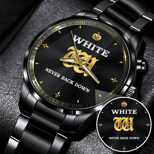 Never Back Down Halloween Pumpkin Watch WHITE M1-W20